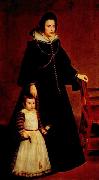 Diego Velazquez Portrat Dona Antonia Ipenarrieta mit einem Sohn oil painting reproduction